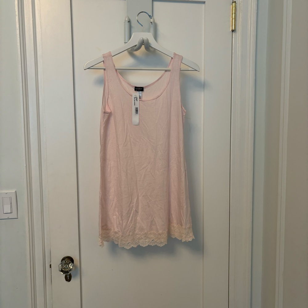 Cosabella Ice Pink Ever Long Camisole with Lace Trim